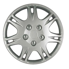 CCI IWCB8813-15S 15 Inch Clip On Silver Finish Hubcaps - Pack of 4