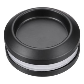 PATIKIL Round Sliding Glass Door Handle, 304 Stainless Steel Back-to-Back Bathroom Door Handles Pull Knob 2.7" OD with Screw for Shower Balcony Office Sliding Doors, Black