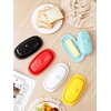 Yedio Ceramic Butter Dish with Lid for Countertop Refrigerator, 8