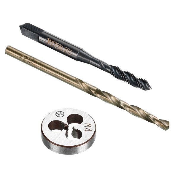 sourcing map Tap and Die and Drill Bit Set, M4