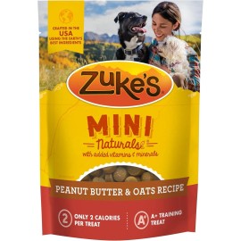 Zuke's Mini Naturals Dog Training Treats Flavored-Chick - Peanut Butter & Oats