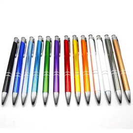 Stylish quality metal ballpoint Pens, black ink, soft writing experience (black ink, Multiple body colours (13 colours per pack))