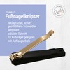 TITANIA Fußnagelknipser mit Auffangbehälter • Nagelknipser für dicke Fußnägel •