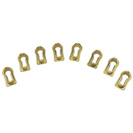 Haidong Zinc Alloy Keyhole Cover Metal Keyhole Cover Brass Keyhole for Cabinet Doors, Dresser Drawers Furniture Decoration (Gold) -8PCS