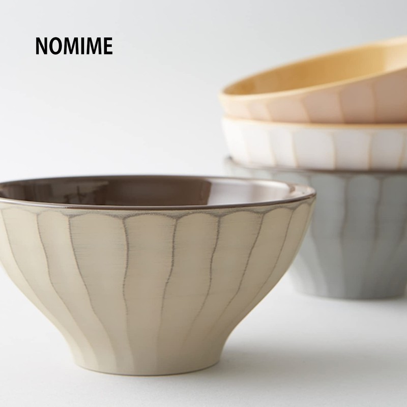 Takenaka Nomie Bowl, Beige, Diameter 5.0 x 2.6 inches (12.6