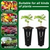 tchrules 15pcs Plastic Deep Plant Nursery Pots,8.66”Tall Tree Pots,Black Deep