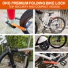 OKG Folding Bike Lock - 4 Keys, 3.7 lbs, Foldable