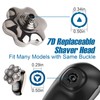 7 Blade Head Shaver Replacement, Magnetic 7D Rotating Washable Shaver