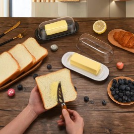 Hekeieon Butter Dish with Clear Lid, Butter Keeper, Easy Scoop,Butter Container Holds for