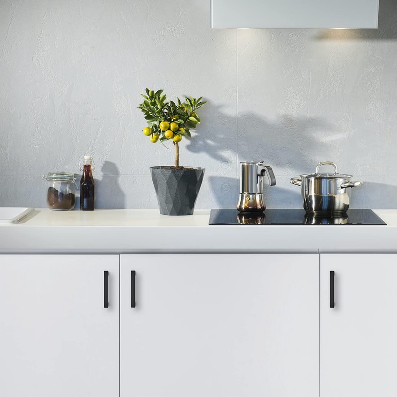 Ravinte 15 Pack Black Cabinet Pulls 3-1/2 Inch Square Cabinet