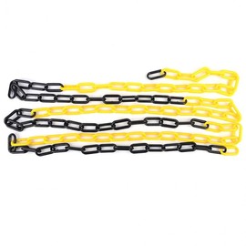 Plastic Safety Barrier Chain Black - Yellow 2ea