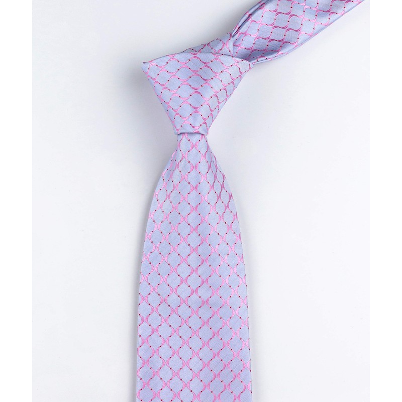 Gingham - Corbatas para hombre, diseño de lunares, azul claro,