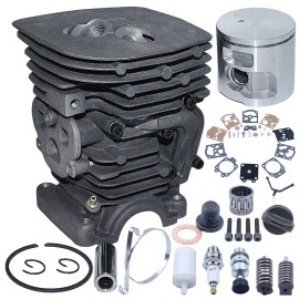 For Husqvarna 47mm Cylinder Piston Carb Kit For Husqvarna 460, 460 Rancher Chainsaw 537320402