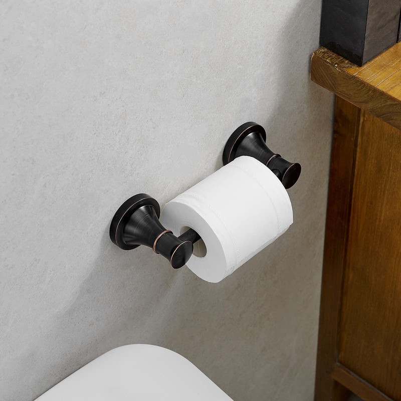 RUMOSE Toilet Paper Roll Holder Bathroom Flexible Pivoting Tissue Handle