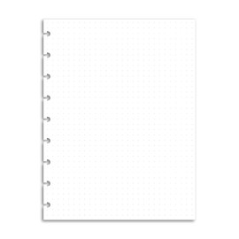 Classic Size Discbound Paper - Pure Dot Grid Sheets - Premium 120gsm Heavyweight Notebook & Planner Refills - 9 Discs, 7 x 9.25 in - Punched for Happy Planner (50 Sheets)