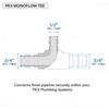 Midline Valve S1228 Monoflow Tee Pipe Fitting for Hydronic Heating