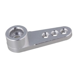 Mxfans Aluminum Alloy Steering Servo Horn Arm Upgrade Parts for RC1:8 RC1:10 Model Car 25T N10086 (Silver)