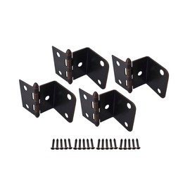 QCAA Durable Steel Semi-Concealed Hinge for Box, Chest & Cabinet, 1-1/2" Width x 1.2 mm Thickness, Antique Copper, 4 Pack, Made in Taiwan