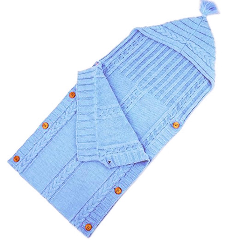 XMWEALTHY Newborn Baby Wrap Swaddle Blanket Knit Sleeping Bag Sleep