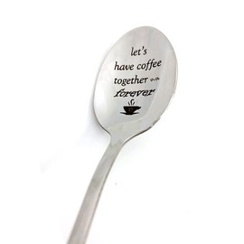 Anniversary Birthday Gift for Couple Gifts for Husband Wife Let's Have Coffee Together Forever Spoon Gifts for Boyfriend Girlfriend Coffee Spoons Gifts Christmas Gifts