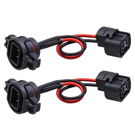 2PCS Headlight Wiring Harness,5202 H16 Extension Wire Harness Sockets Male to Female Wiring Harness Connector Adapter for Car Headlight and Fog Lights