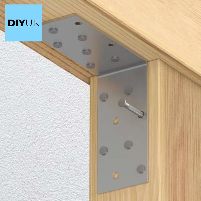 Heavy Duty 2mm Galvanised Steel Angle Bracket - Metal Corner
