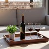 HANLANXUE 2 Pcs 17 Inch Acacia Wood Serving Trays with