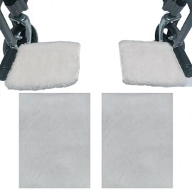 ytylbh Faux Synthetic Sheepskin Bed Pad Wheelchair Blanket Wheelchair Leg Rest Pad Foot Protectant Recliner Leg Cushion Footrest Cover Foot Armrest Covers Footplate Protector(Apricot) (Footrest Pads)