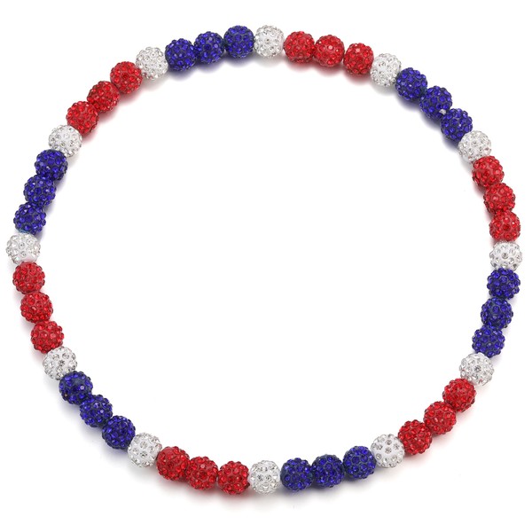 Baseball Beaded Necklace for Men Bling Rhinestone Baseball Drip Accessories