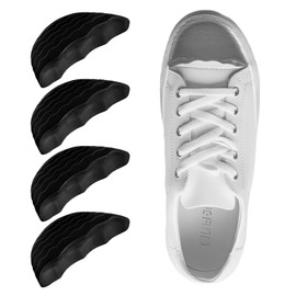 JIEYAO 4 Pcs Shoe Filler for Loose Shoes, Toe Cushion Fillers Make Shoes Fit, Shoe Inserts for Too Big Shoes Shoe Size Reducer Toe Inserts for Women Men Prevent Heel Sliping Make Shoes Smaller(Black)
