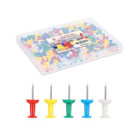 PAPERPAL 280 chinchetas de Colores Surtidos para Tablero de Corcho, chinchetas de Colores para Colgar en la Pared, chinchetas para Oficina, Escuela y Uso Personal, Tachuelas de tamaño estándar