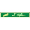 VSafety Glow In The Dark Push To Open Sign -