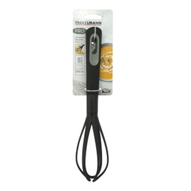 Fackelmann PRO Egg Whisk, Multi Functional Food Whisk, PBT Function Head, Soft Touch Handle, 30x6.5x6.5cm, Black & Grey
