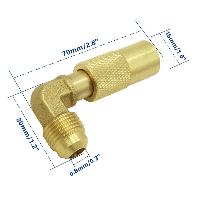 MCAMPAS Propane Elbow Adapter，3/8" Male Flare Elbow Conversion Fitting for
