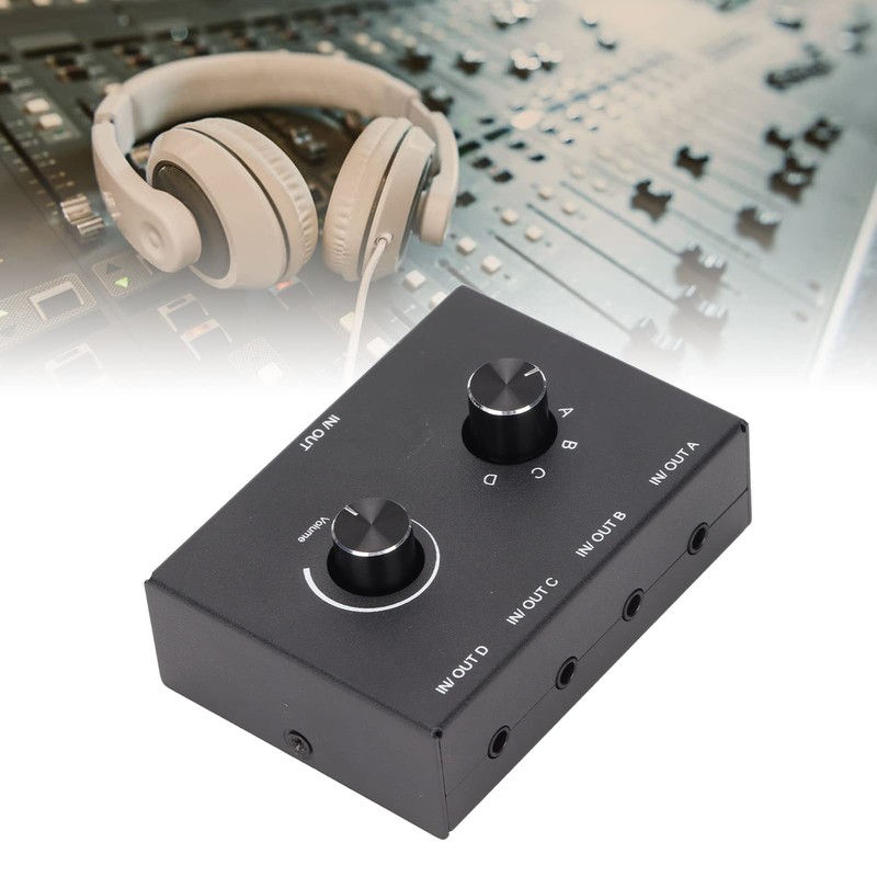 4 Way Stereo Switch, 4 Port Passive Switcher, Audio Input