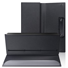 2 Packs Nursing Clipboard Foldable with Pen Holder, Letter Size Nurse Clip Board, Nurse Clipboard Foldable 3 Layers, Pocket Size Folding Clipboard for Nurses Student Doctor (Black)