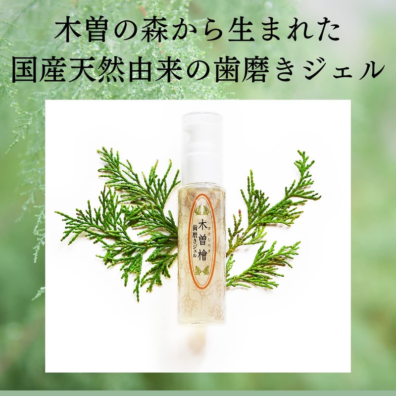 Kiso Hinoki Toothpaste Gel, 1.8 oz (50 g), Abrasives, Foam,