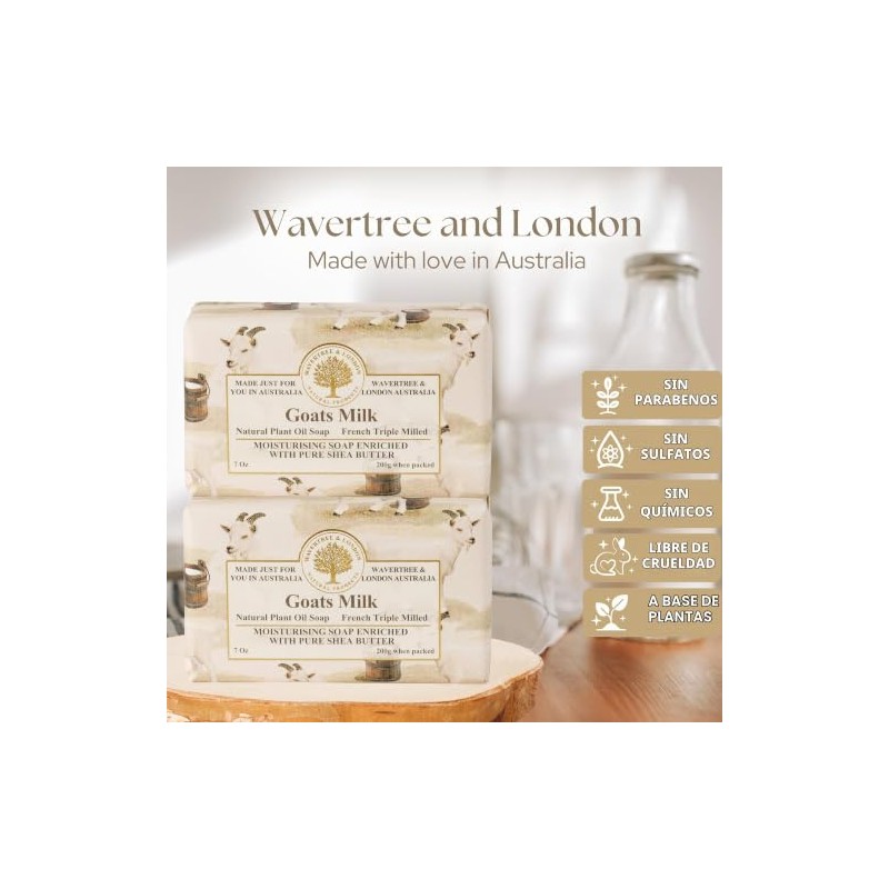 Wavertree & London - Barras de jabón de leche de