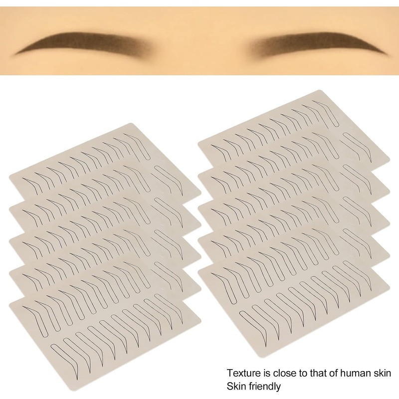 10 Piezas De Práctica De Microblading De Microblading De Cejas,