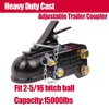 Heavy Duty Cast Adjustable Trailer Coupler 2-5/16 in,15000LBS Capacity Channel-Mount