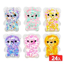 Squishy Puni Kuma Chan Mini Assorted Colors, 24 Pieces