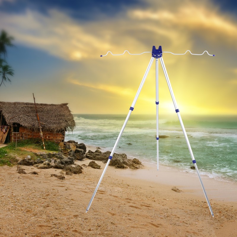 Aluminium Alloy Adjustable Telescopic Fishing Rod Stand Bracket Tripod Holder