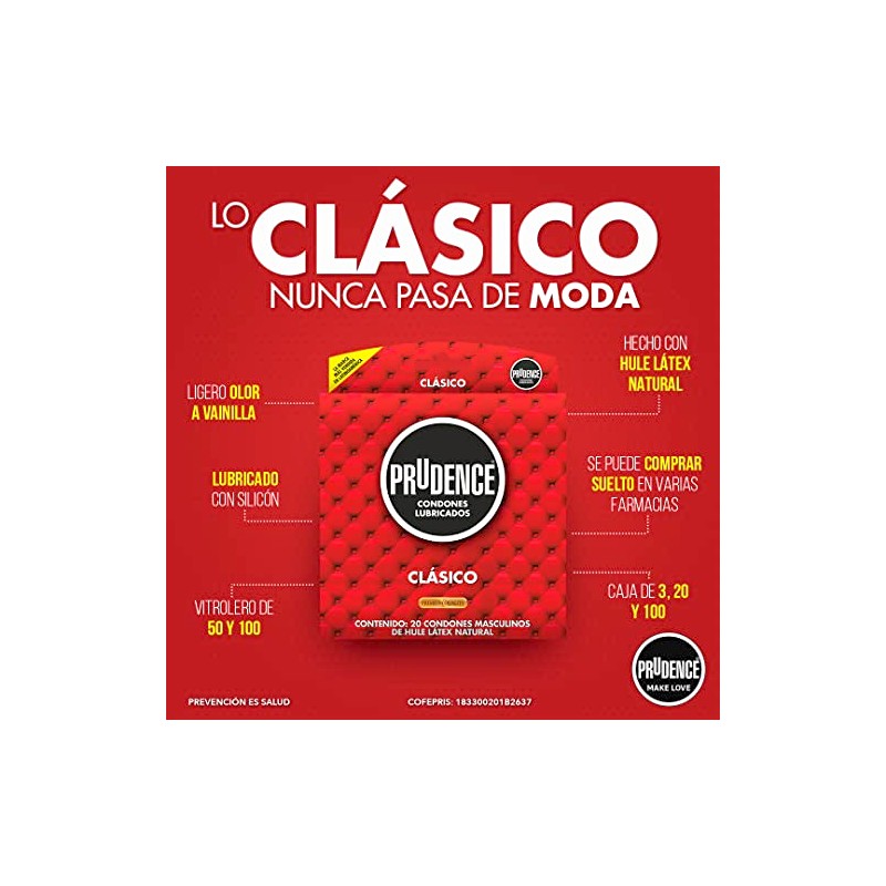 Prudence Condon Masculino Clasico 20 Und