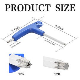 Ayzylpth 2 in 1 Torque Driver Wrench, T20 & T25 Golf Club Wrenches Tools, Compact & Lightweight Golf Tool for Easy Installation & Adjustment, Portable Golf Club Repair Tool for Golfers