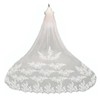 3 Meter Bridal Veil Lace Applique Metal Comb Fixing Ultra