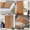 DKTIE Wooden Blinds Pattern Decorative Window Privacy Film, Sun Blocking
