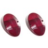 Tail Light Lenses, Red, Pair - Compatible with VW Type-1