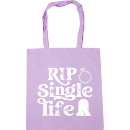 Hippowarehouse RIP single life Tote Shopping Gym Beach Bag 42cm x38cm,10 litres