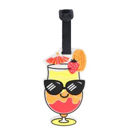 SandT Collection Fun Food Luggage Tags for Travel Suitcase ID Holder (Cocktail)