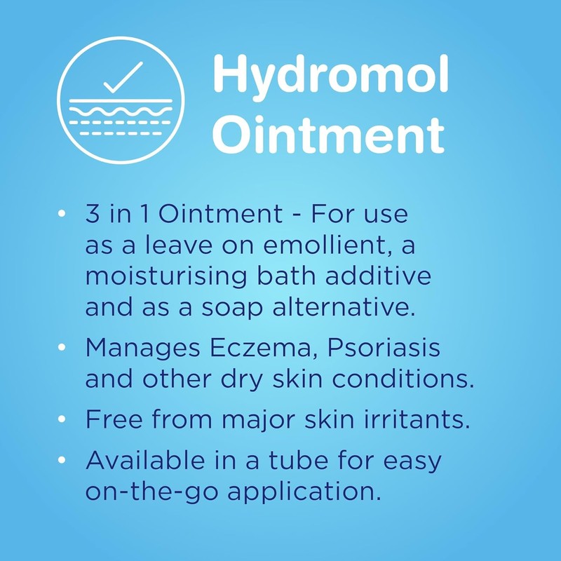 Hydromol Pomada Emoliente 500g | Tratamiento para Eczema, Psoriasis y